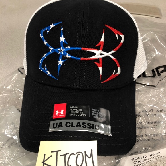 under armour fish hook logo hat